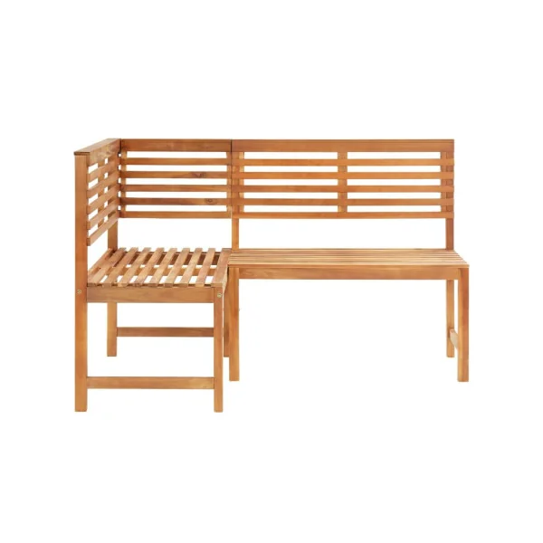 Banc de jardin d'angle en acacia massif Banc jardin d'angle banc extérieur banc bois massif banc terrasse