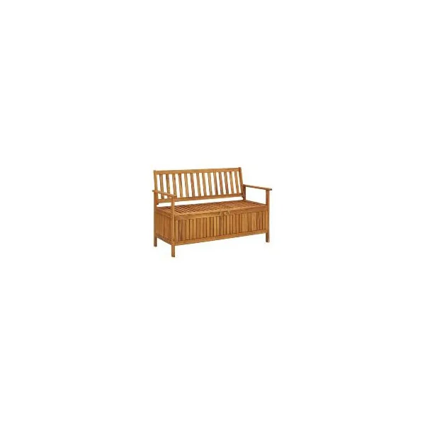 Banc jardin avec coffre de rangement en acacia massif Coffre de rangement en bois coffre de stockage bois coffre extérieur en bo