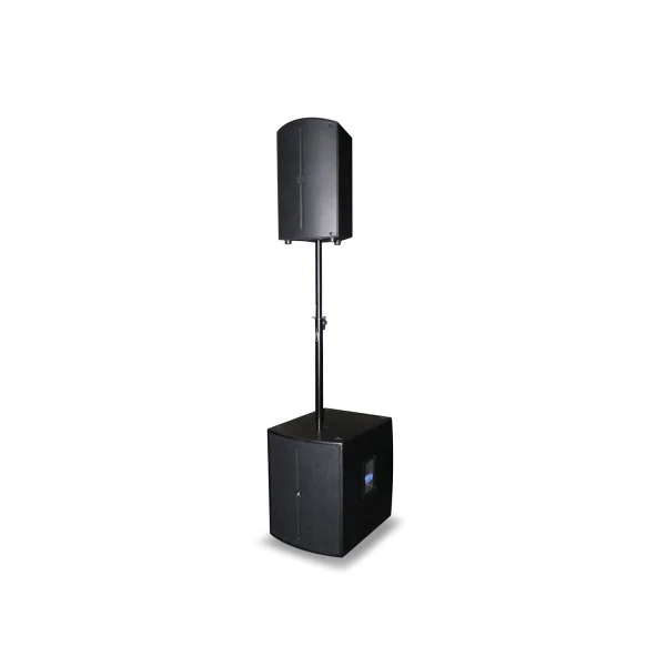 Barre téléscopique pour fixation d'enceintes sur caissons de basse fixation M20 et encastrement 35mm