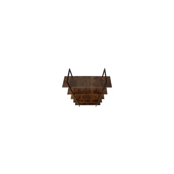 Bibliothèque Loft 179 cm bois foncé étagère industrielle étagère 5 niveaux métal bois