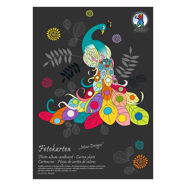 Bloc carton photo « Mini Designs », env. 23 x 33 cm, 40 feuilles