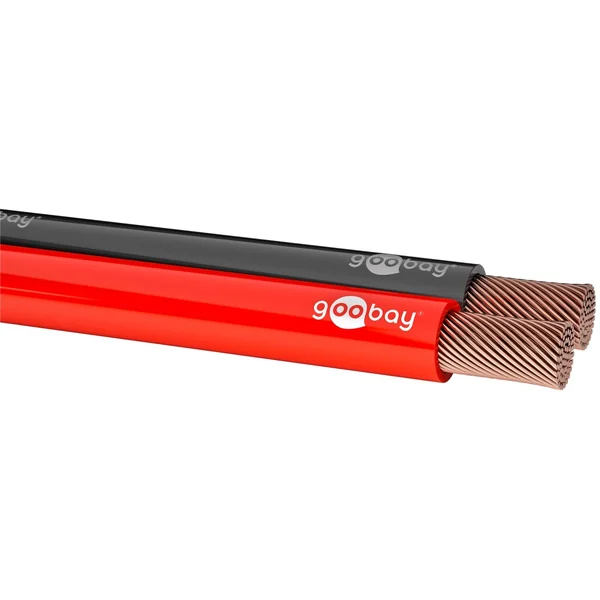 Bobine de 100m de câble haut parleur rouge et noir 2X0.75mm2 éco