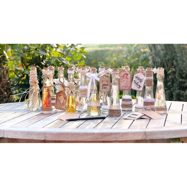 Bouteilles en verre VBS « Geolini », avec bouchon en liège, 16 pc.