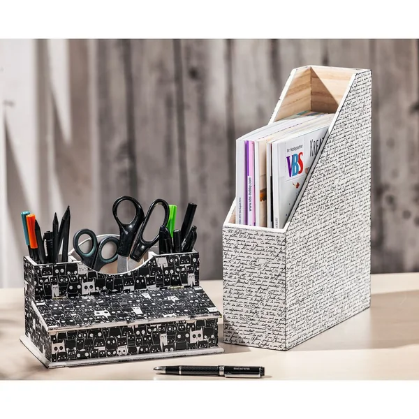 Boîte de rangement bureau VBS, env. 23 x 13,5 x H 12,5 cm