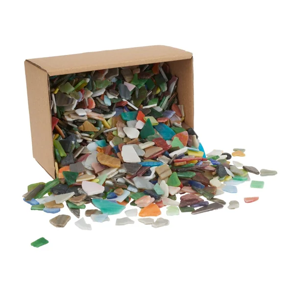 Bris de tesselles de mosaïque en verre, env. 2 kg, épaisseur environ 3 mm