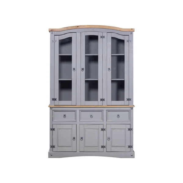 Buffet salon buffet de cuisine buffet gris vaisselier de cuisine gris pin massif