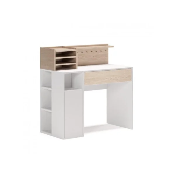 Bureau blanc artiste chêne et blanc bureau couturière bureau avec rangement