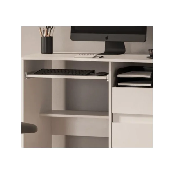 Bureau blanc pratique bureau mobile 1 tiroir 1 placard bureau avec rangement