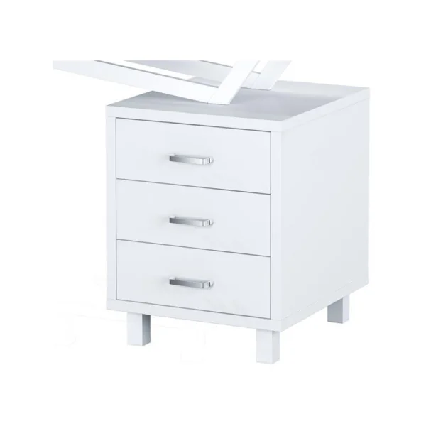Bureau design blanc bureau 3 tiroirs de rangement bureau informatique
