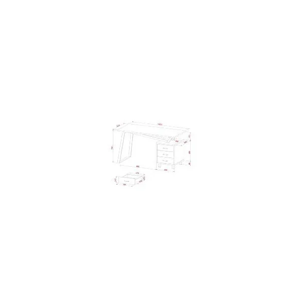 Bureau design blanc bureau 3 tiroirs de rangement bureau informatique