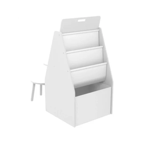 Bureau enfant avec tabouret et tableau blanc bibliothèque 3 niveaux rangement chambre enfant