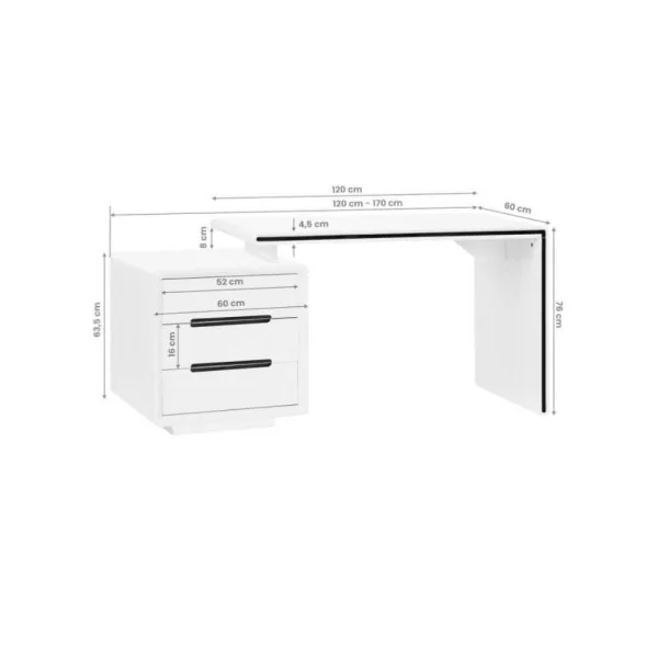 Bureau manucure cosmétique blanc moderne Table prothésiste ongulaire Bureau manucure Table onglerie