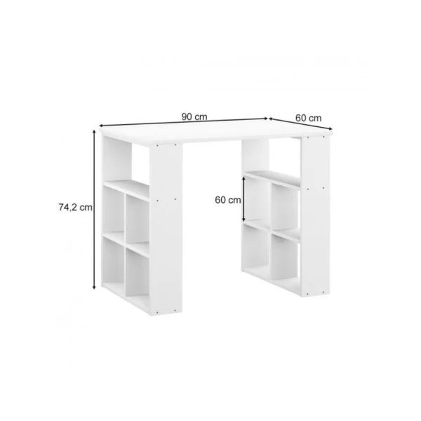Bureau simple avec compartiments bureau avec rangement table de bureau informatique