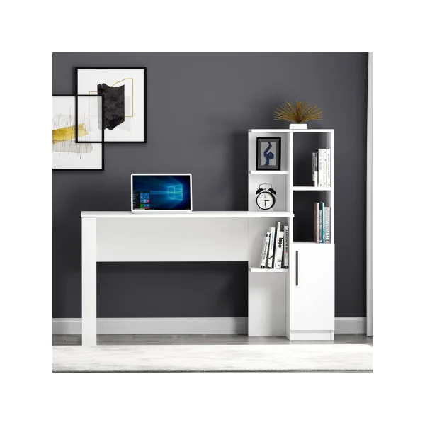 Bureau tendance blanc bureau ordinateur bureau avec rangement