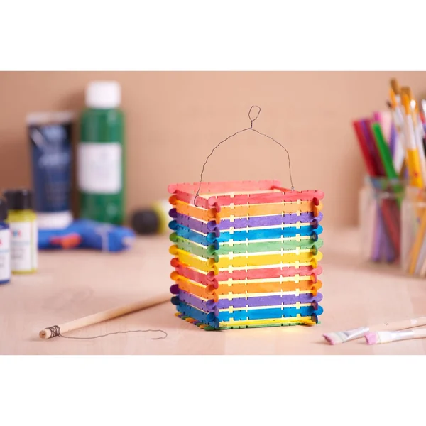 Bâtonnets de construction en bois VBS « Couleur », 50 pc.