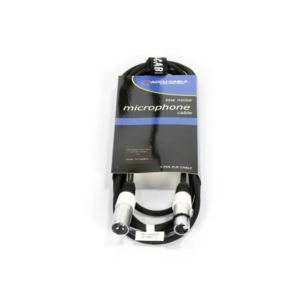 cable XLR 3 male vers XLR 3 Femelle 3m avec repérage blanc