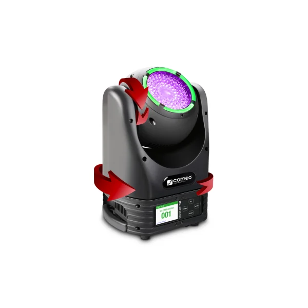 Cameo MOVO BEAM Z 100 - Projecteur asservi avec couronne de LED, rotation illimitée et zoom