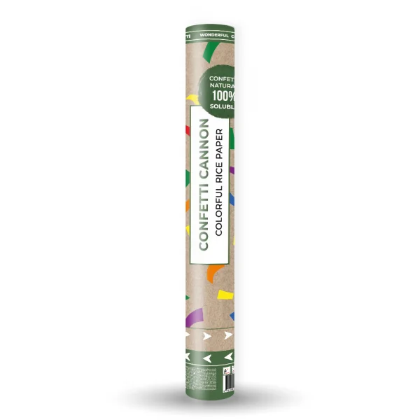 Canon à confettis 40 cm - Soluble Multicolore Biodégradable