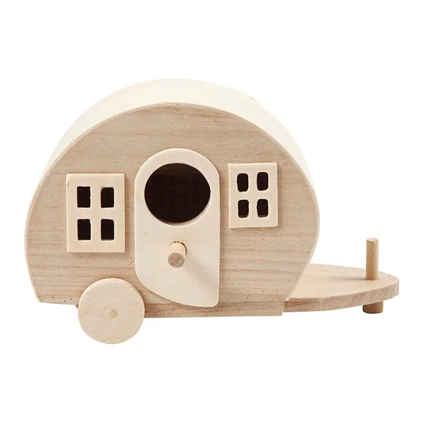 Caravane déco, bois brut/contreplaqué
