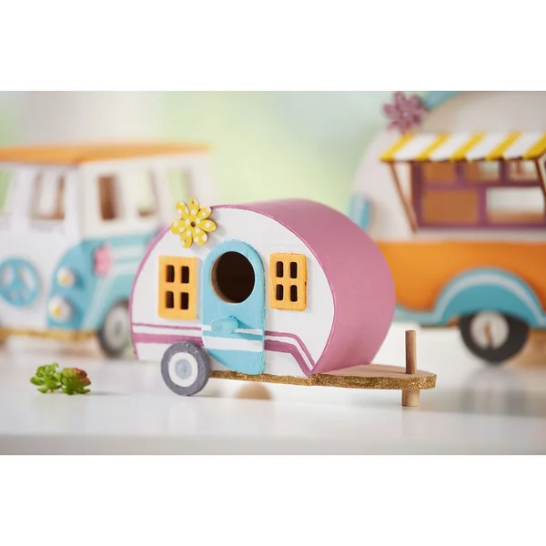 Caravane déco, bois brut/contreplaqué