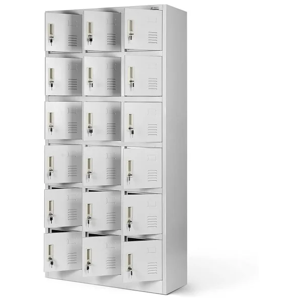 Casier vestiaire métallique armoire en acier x18 casier professionnel métal Vestiaire pro