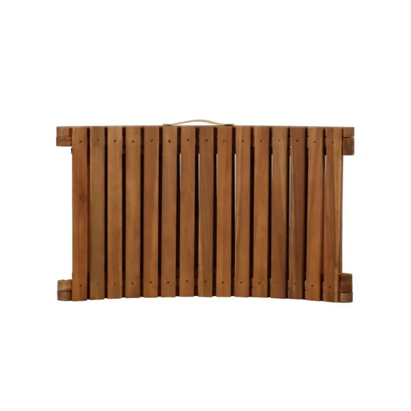 Chaise longue bois d'acacia massif pliable et transportable avec coussin écru Bain de soleil transat jardin transat extérieur ch