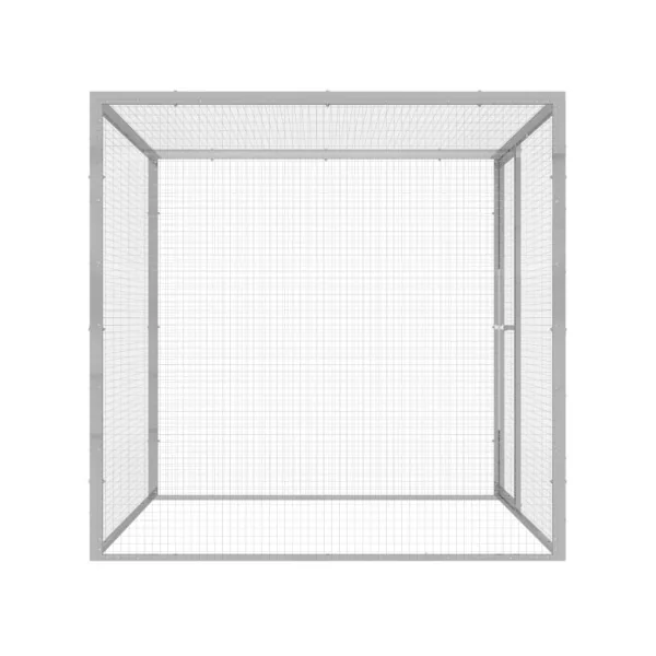 Chatière cage chat galvanisé 1,5x1,5x1,5 m