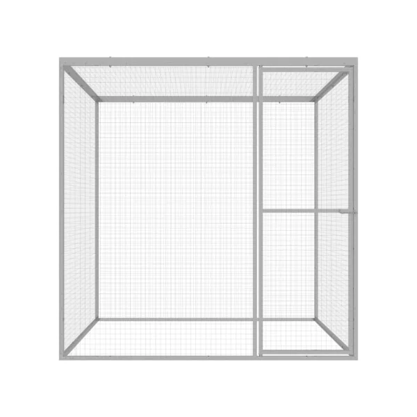 Chatière cage chat galvanisé 1,5x1,5x1,5 m