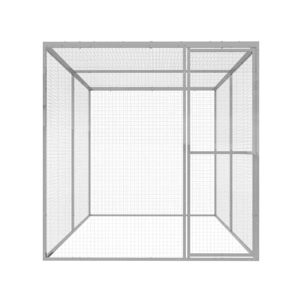 Chatière cage chat galvanisé 3x1,5x1,5 m