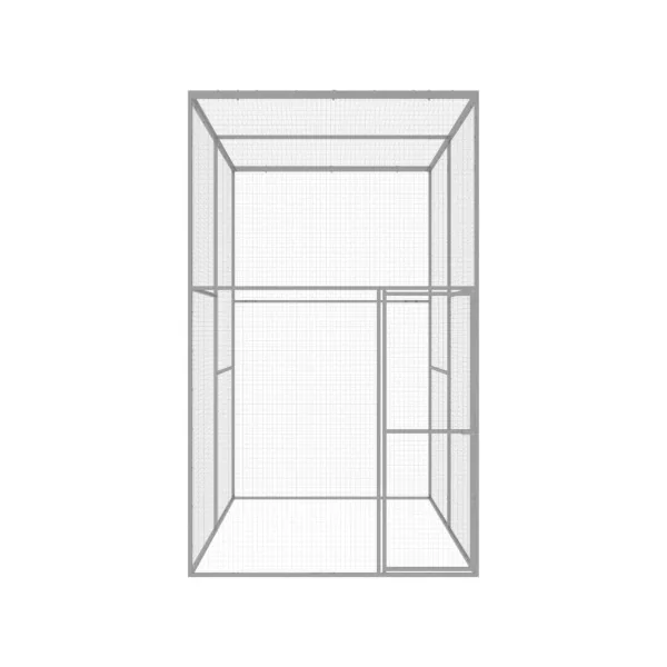 Chatière cage chat galvanisé 3x1,5x2,5 m