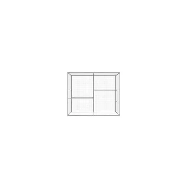 Chatière cage chat galvanisé 3x1,5x2,5 m