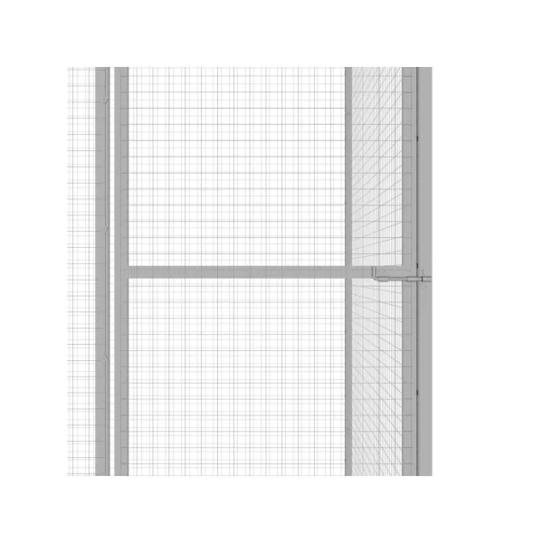 Chatière cage chat galvanisé 3x1,5x2,5 m