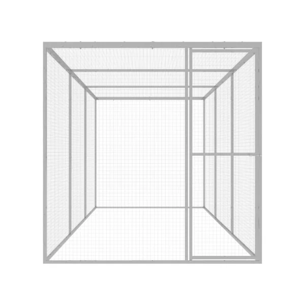 Chatière cage chat galvanisé 4,5x1,5x1,5 m