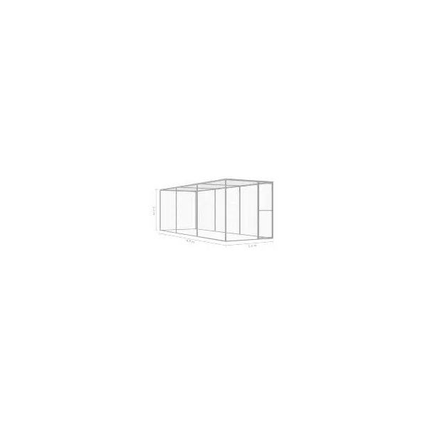 Chatière cage chat galvanisé 4,5x1,5x1,5 m