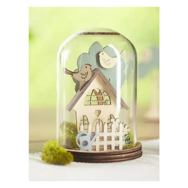 Cloche en verre avec socle VBS, remplissable
