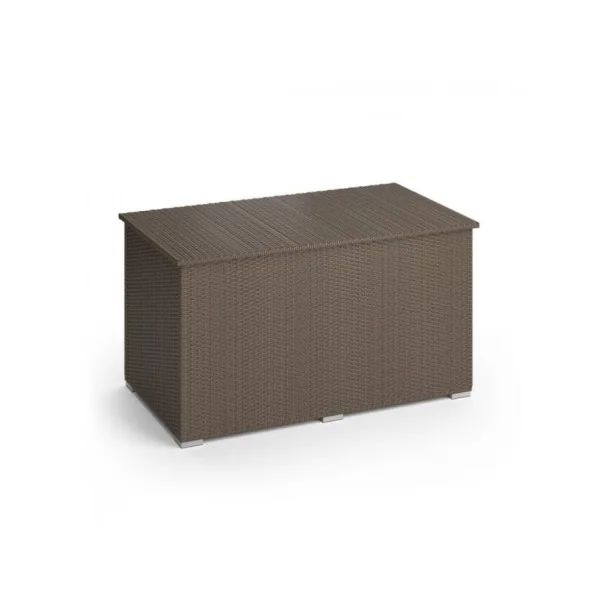 Coffre de jardin 950 L marron en poly rotin Coffre de rangement coffre de stockage coffre extérieur coffre jardin