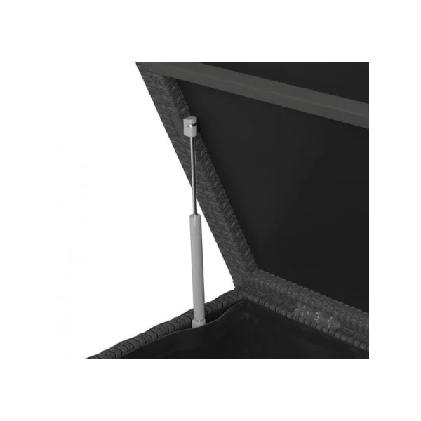 Coffre de jardin 950 L noir en poly rotin Coffre de rangement coffre de stockage coffre extérieur coffre jardin