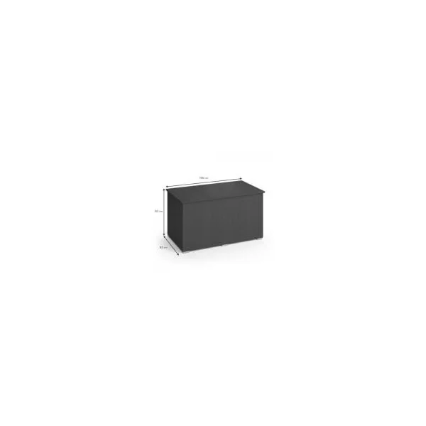 Coffre de jardin 950 L noir en poly rotin Coffre de rangement coffre de stockage coffre extérieur coffre jardin