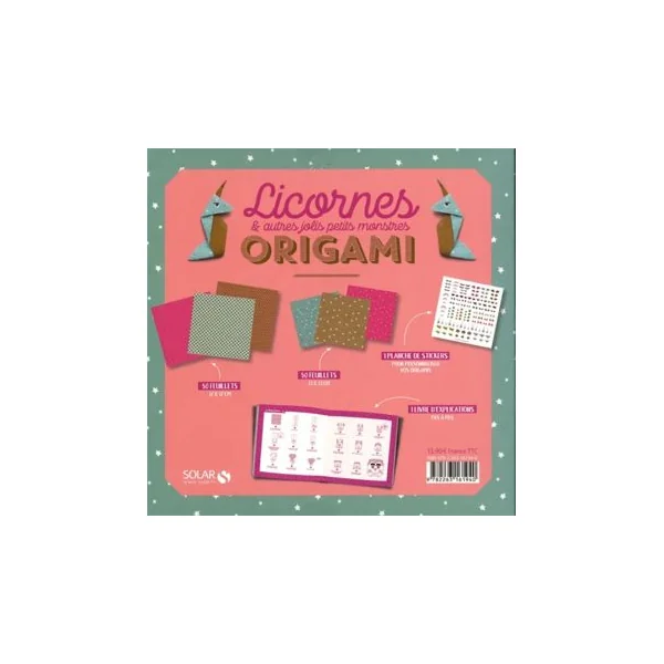 Coffret origami Licornes et autres jolis petits monstres