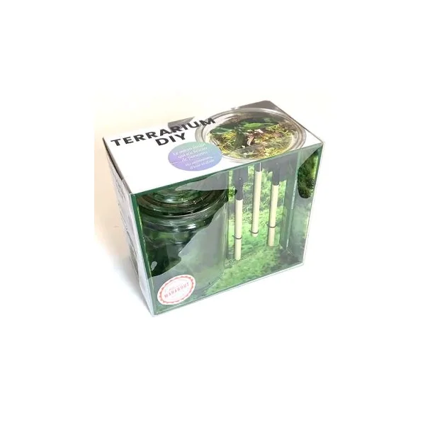 Coffret Terrarium DIY - Avec 1 terrarium en verre + 3 outils + 1 guide explicatif