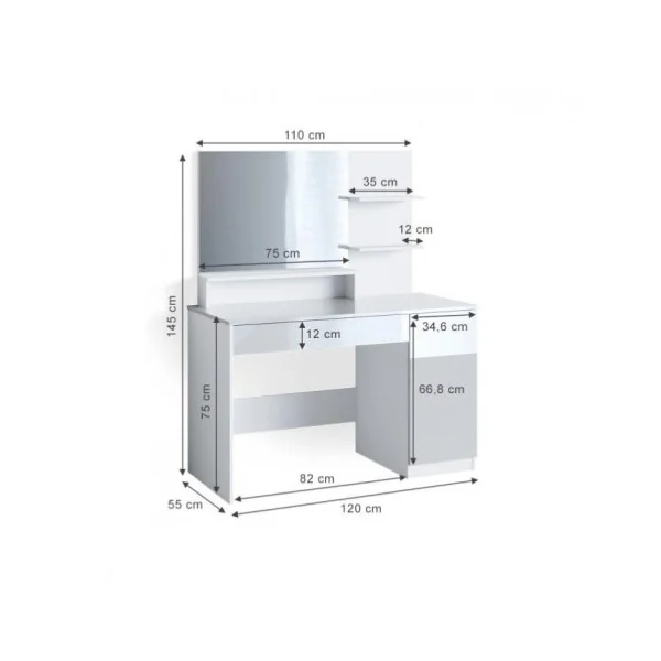 Coiffeuse table maquillage + grand miroir Coiffeuse moderne Coiffeuse maquillage Coiffeuse femme Coiffeuse chambre