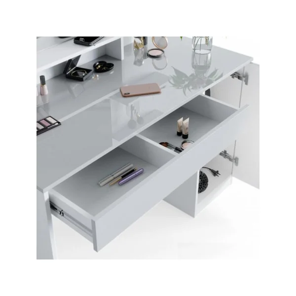 Coiffeuse table maquillage + grand miroir + LED Coiffeuse moderne Coiffeuse maquillage Coiffeuse femme Coiffeuse chambre