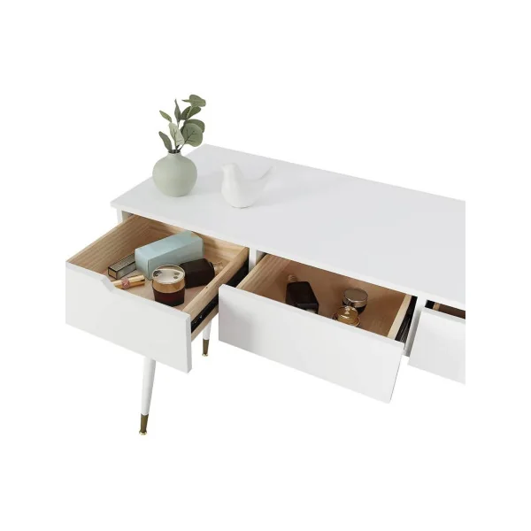 Coiffeuse élégante avec tabouret + miroir Coiffeuse blanche Coiffeuse miroir Coiffeuse moderne Coiffeuse maquillage
