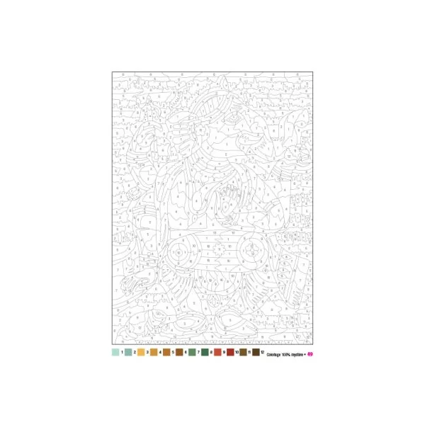 Coloriage 100% Mystère 24 - Thèmes : Voyage - Activité - Portraits - Animaux