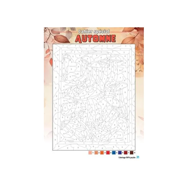 Coloriage 100% Puzzle 7 - Avec un cahier spécial automne