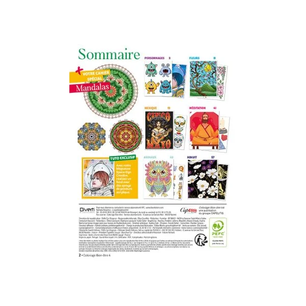 Coloriage Bien-Etre n°4 - 100 coloriages + un cahier Mandalas