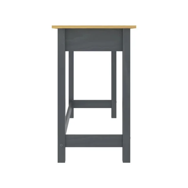 Console en pin massif grise console 2 tiroirs console grise 110 cm