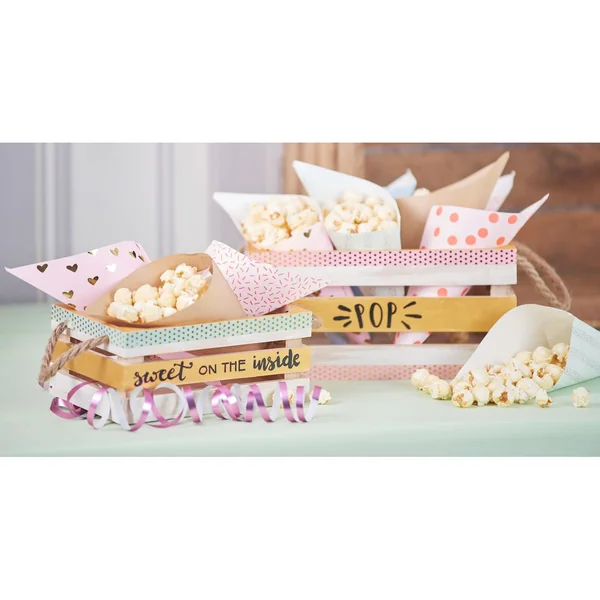 Cornets « Pastel Hot Foil », set de 15, 170 x 170 mm, papier