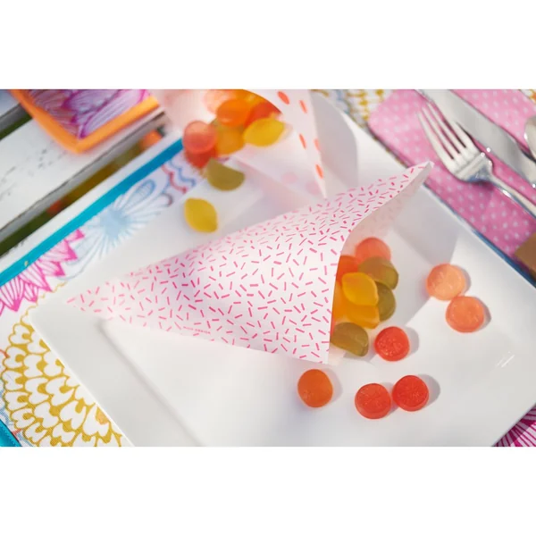 Cornets « Pastel Hot Foil », set de 15, 170 x 170 mm, papier