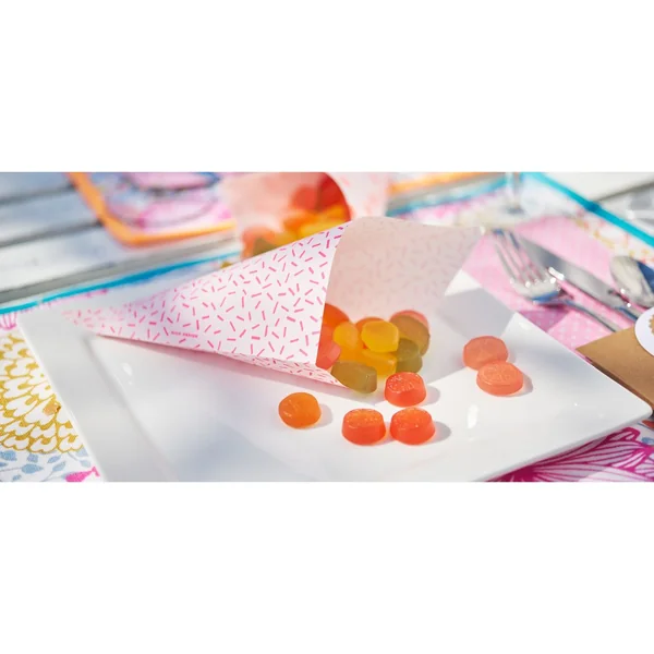 Cornets « Pastel Hot Foil », set de 15, 170 x 170 mm, papier